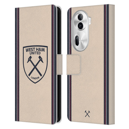 West Ham United FC 2025/26 Crest Kit Away Leather Book Wallet Case Cover For OPPO Reno11 West Ham United FC 2025/26 Crest Kit Away Leather Book Wallet Case Cover For OPPO Reno11