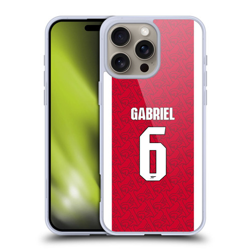 Arsenal FC 2025/26 Players Home Kit Gabriel Magalhães Soft Gel Case for Apple iPhone 16 Pro Max Arsenal FC 2025/26 Players Home Kit Gabriel Magalhães Soft Gel Case for Apple iPhone 16 Pro Max