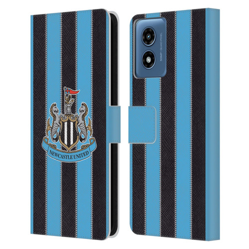 Newcastle United Football Club 2025/26 Crest Kit Home Leather Book Wallet Case Cover For Motorola Moto G Play (2024)