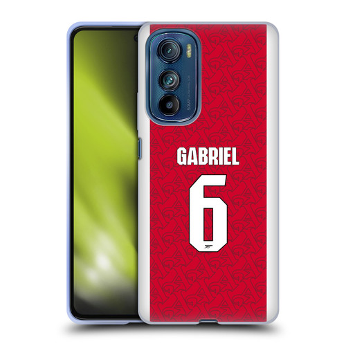 Arsenal FC 2025/26 Players Home Kit Gabriel Magalhães Soft Gel Case for Motorola Edge 30