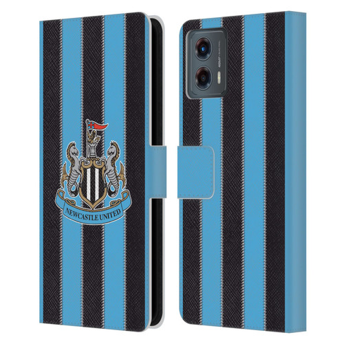 Newcastle United Football Club 2025/26 Crest Kit Home Leather Book Wallet Case Cover For Motorola Moto G (2023)