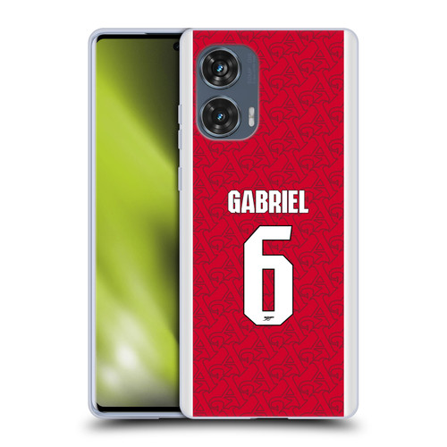 Arsenal FC 2025/26 Players Home Kit Gabriel Magalhães Soft Gel Case for Motorola Edge 50 Fusion