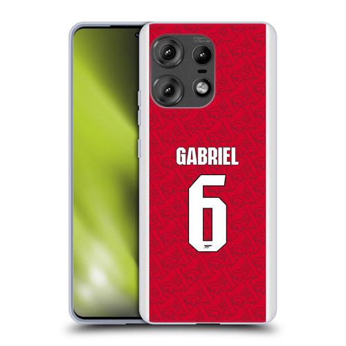 Arsenal FC 2025/26 Players Home Kit Gabriel Magalhães Soft Gel Case for Motorola Edge 50 Pro