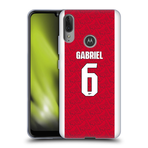 Arsenal FC 2025/26 Players Home Kit Gabriel Magalhães Soft Gel Case for Motorola Moto E6 Plus Arsenal FC 2025/26 Players Home Kit Gabriel Magalhães Soft Gel Case for Motorola Moto E6 Plus