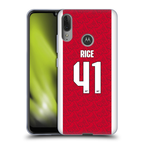 Arsenal FC 2025/26 Players Home Kit Declan Rice Soft Gel Case for Motorola Moto E6 Plus