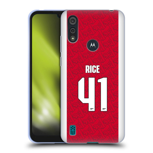 Arsenal FC 2025/26 Players Home Kit Declan Rice Soft Gel Case for Motorola Moto E6s (2020)