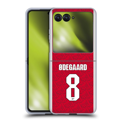 Arsenal FC 2025/26 Players Home Kit Martin Ødegaard Soft Gel Case for Motorola Razr 40 Ultra / Razr+ 2023