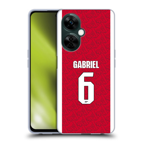 Arsenal FC 2025/26 Players Home Kit Gabriel Magalhães Soft Gel Case for OnePlus Nord N30