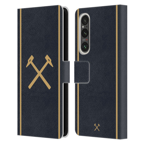 West Ham United FC 2025/26 Crest Kit Third Leather Book Wallet Case Cover For Sony Xperia 1 V 5G