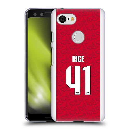 Arsenal FC 2025/26 Players Home Kit Declan Rice Soft Gel Case for Google Pixel 3