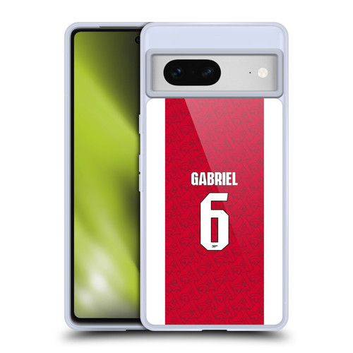 Arsenal FC 2025/26 Players Home Kit Gabriel Magalhães Soft Gel Case for Google Pixel 7