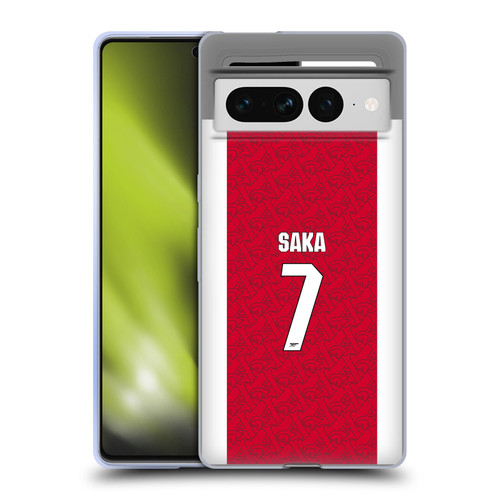 Arsenal FC 2025/26 Players Home Kit Bukayo Saka Soft Gel Case for Google Pixel 7 Pro