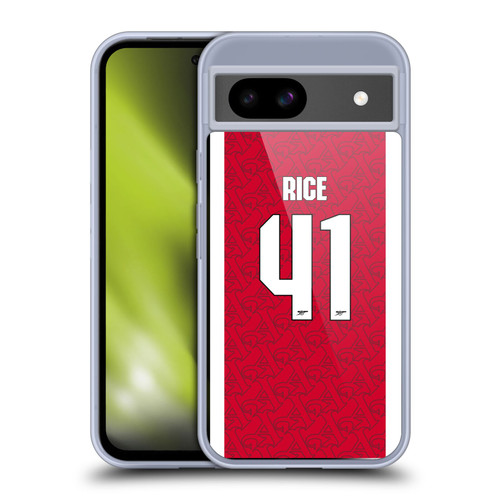 Arsenal FC 2025/26 Players Home Kit Declan Rice Soft Gel Case for Google Pixel 8a