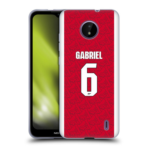 Arsenal FC 2025/26 Players Home Kit Gabriel Magalhães Soft Gel Case for Nokia C10 / C20