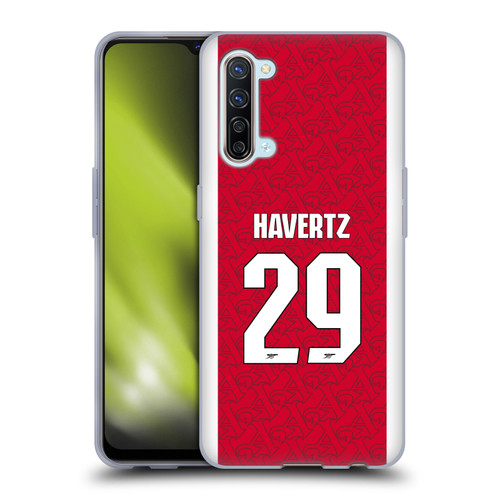 Arsenal FC 2025/26 Players Home Kit Kai Havertz Soft Gel Case for OPPO Find X2 Lite 5G