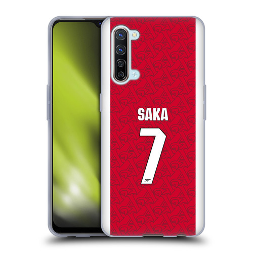 Arsenal FC 2025/26 Players Home Kit Bukayo Saka Soft Gel Case for OPPO Find X2 Lite 5G
