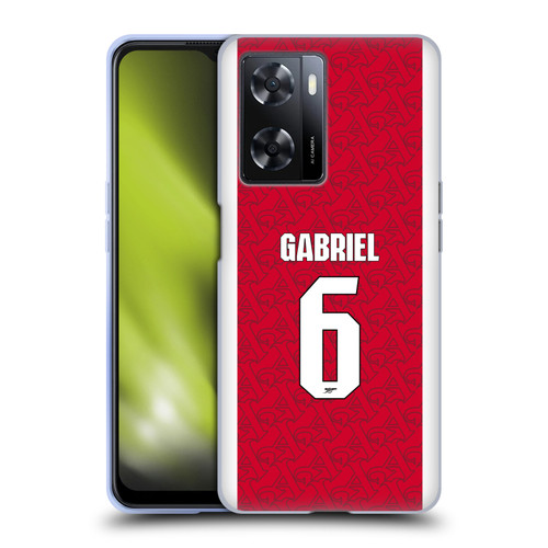 Arsenal FC 2025/26 Players Home Kit Gabriel Magalhães Soft Gel Case for OPPO A57s