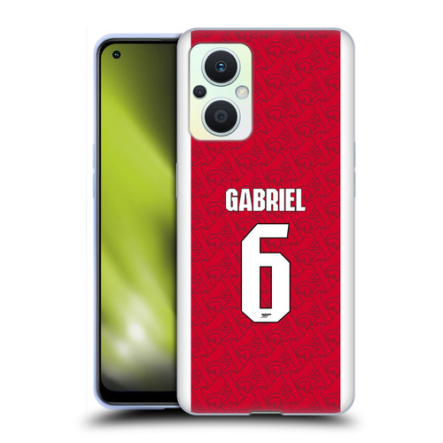 Arsenal FC 2025/26 Players Home Kit Gabriel Magalhães Soft Gel Case for OPPO Reno8 Lite Arsenal FC 2025/26 Players Home Kit Gabriel Magalhães Soft Gel Case for OPPO Reno8 Lite
