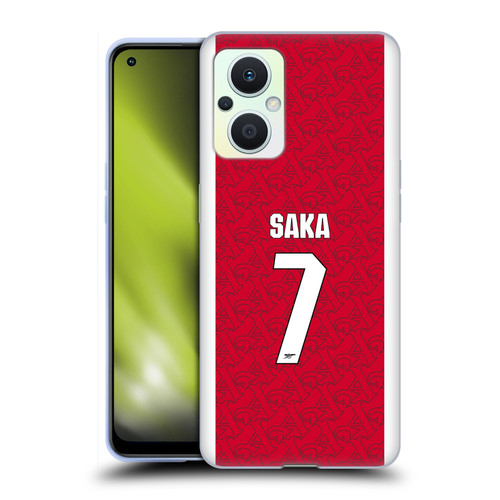 Arsenal FC 2025/26 Players Home Kit Bukayo Saka Soft Gel Case for OPPO Reno8 Lite