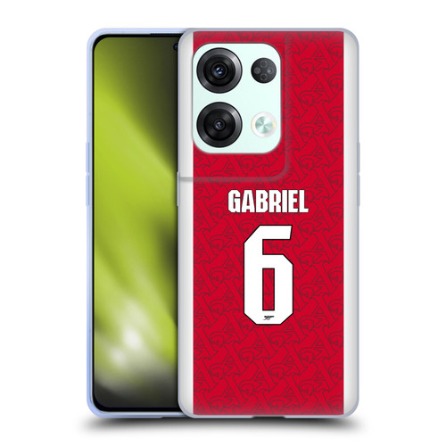 Arsenal FC 2025/26 Players Home Kit Gabriel Magalhães Soft Gel Case for OPPO Reno8 Pro