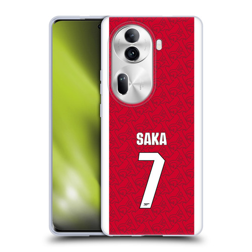 Arsenal FC 2025/26 Players Home Kit Bukayo Saka Soft Gel Case for OPPO Reno11 Pro