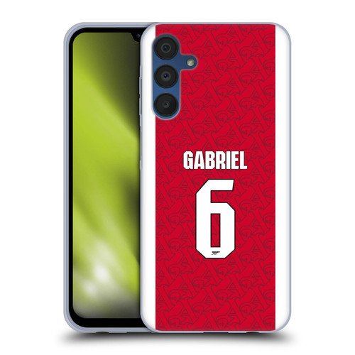 Arsenal FC 2025/26 Players Home Kit Gabriel Magalhães Soft Gel Case for Samsung Galaxy A15 Arsenal FC 2025/26 Players Home Kit Gabriel Magalhães Soft Gel Case for Samsung Galaxy A15