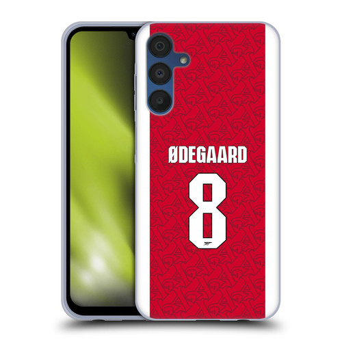 Arsenal FC 2025/26 Players Home Kit Martin Ødegaard Soft Gel Case for Samsung Galaxy A15