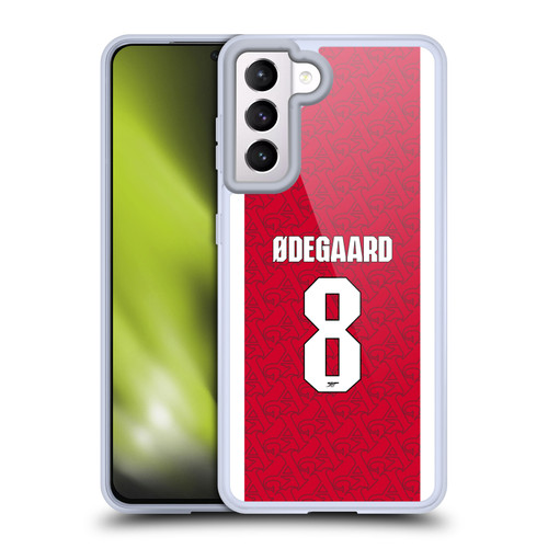 Arsenal FC 2025/26 Players Home Kit Martin Ødegaard Soft Gel Case for Samsung Galaxy S21 5G