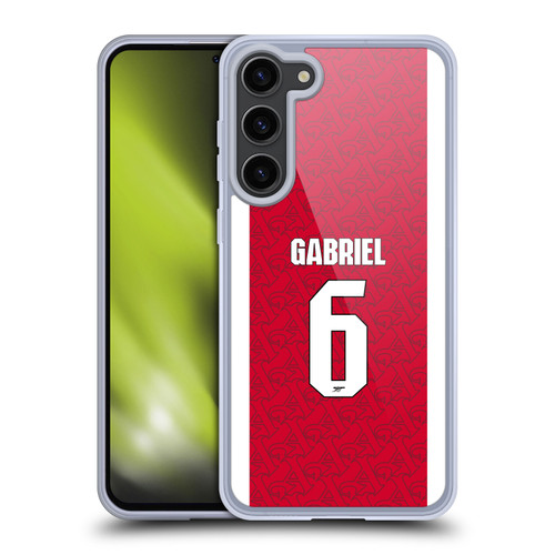 Arsenal FC 2025/26 Players Home Kit Gabriel Magalhães Soft Gel Case for Samsung Galaxy S23+ 5G