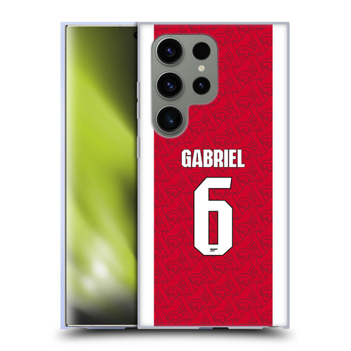 Arsenal FC 2025/26 Players Home Kit Gabriel Magalhães Soft Gel Case for Samsung Galaxy S24 Ultra 5G