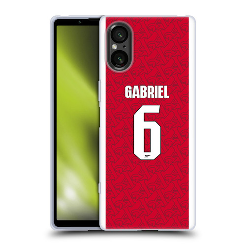Arsenal FC 2025/26 Players Home Kit Gabriel Magalhães Soft Gel Case for Sony Xperia 5 V 5G Arsenal FC 2025/26 Players Home Kit Gabriel Magalhães Soft Gel Case for Sony Xperia 5 V 5G