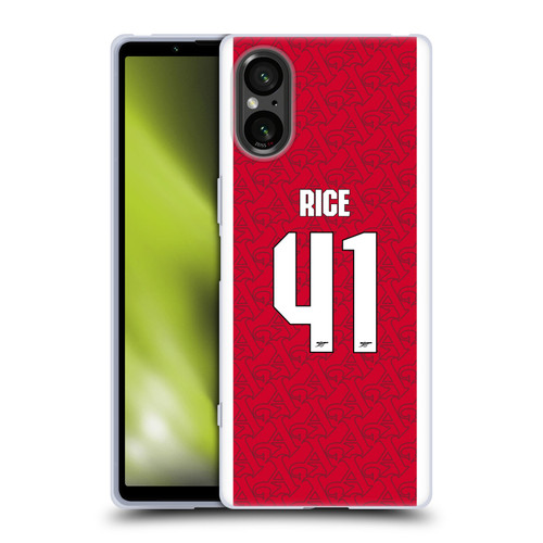 Arsenal FC 2025/26 Players Home Kit Declan Rice Soft Gel Case for Sony Xperia 5 V 5G Arsenal FC 2025/26 Players Home Kit Declan Rice Soft Gel Case for Sony Xperia 5 V 5G