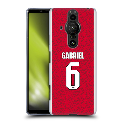 Arsenal FC 2025/26 Players Home Kit Gabriel Magalhães Soft Gel Case for Sony Xperia Pro-I