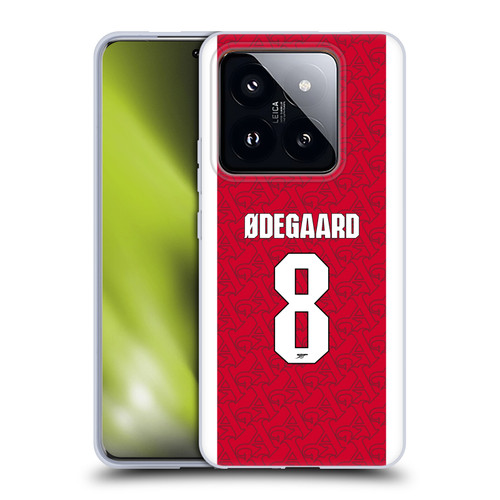 Arsenal FC 2025/26 Players Home Kit Martin Ødegaard Soft Gel Case for Xiaomi 14 Pro