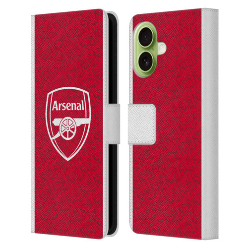 Arsenal FC 2025/26 Kit Home Leather Book Wallet Case Cover For Apple iPhone 17