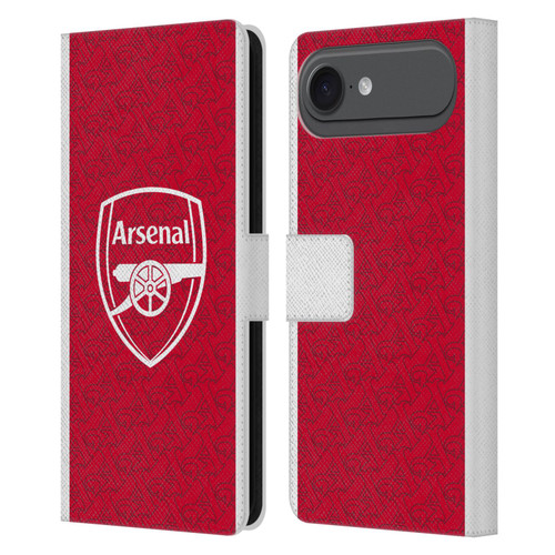 Arsenal FC 2025/26 Kit Home Leather Book Wallet Case Cover For Apple iPhone 17 Air