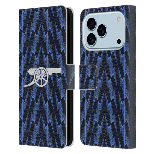 Arsenal FC 2025/26 Kit Away Leather Book Wallet Case Cover For Apple iPhone 17 Pro