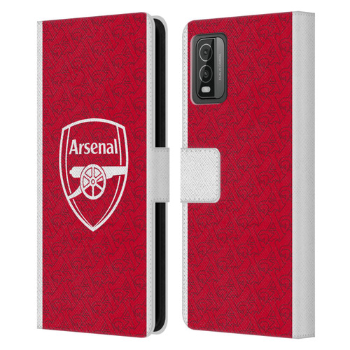Arsenal FC 2025/26 Kit Home Leather Book Wallet Case Cover For Nokia C210
