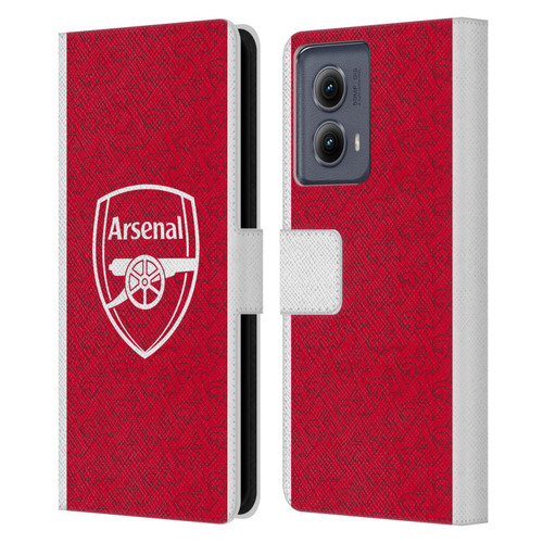 Arsenal FC 2025/26 Kit Home Leather Book Wallet Case Cover For Motorola Edge (2024)