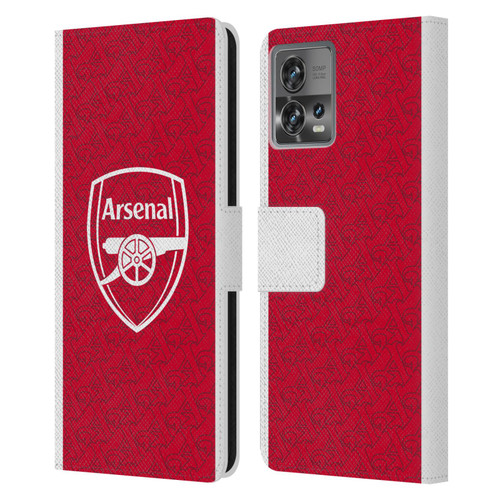 Arsenal FC 2025/26 Kit Home Leather Book Wallet Case Cover For Motorola Moto Edge 30 Fusion