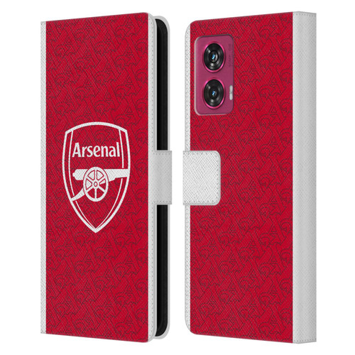 Arsenal FC 2025/26 Kit Home Leather Book Wallet Case Cover For Motorola Edge 50 Fusion