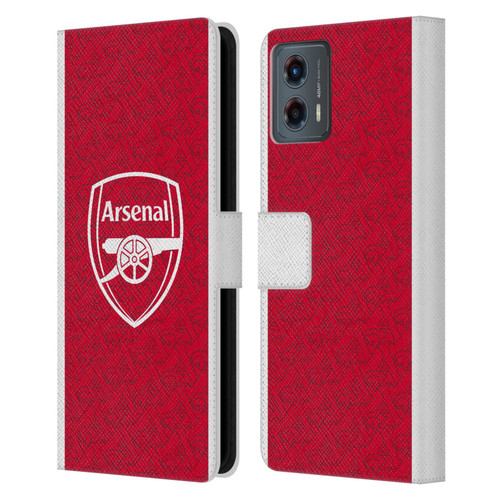 Arsenal FC 2025/26 Kit Home Leather Book Wallet Case Cover For Motorola Moto G (2023)