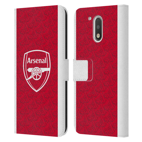 Arsenal FC 2025/26 Kit Home Leather Book Wallet Case Cover For Motorola Moto G41