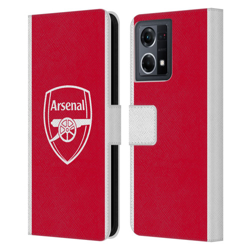 Arsenal FC 2025/26 Kit Home Leather Book Wallet Case Cover For OPPO Reno8 4G