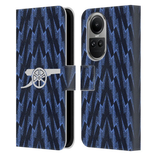 Arsenal FC 2025/26 Kit Away Leather Book Wallet Case Cover For OPPO Reno10 5G / Reno10 Pro 5G