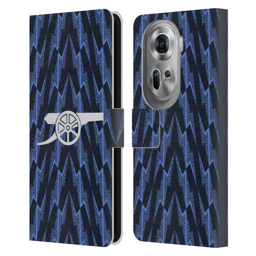 Arsenal FC 2025/26 Kit Away Leather Book Wallet Case Cover For OPPO Reno11 Pro