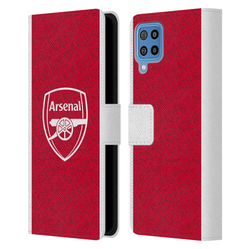 Arsenal FC 2025/26 Kit Home Leather Book Wallet Case Cover For Samsung Galaxy F22 (2021)