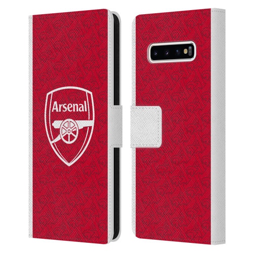 Arsenal FC 2025/26 Kit Home Leather Book Wallet Case Cover For Samsung Galaxy S10+ / S10 Plus