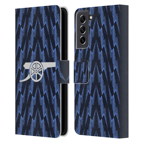 Arsenal FC 2025/26 Kit Away Leather Book Wallet Case Cover For Samsung Galaxy S21 FE 5G
