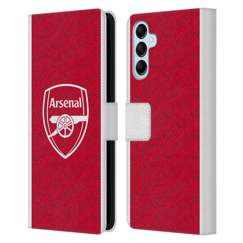 Arsenal FC 2025/26 Kit Home Leather Book Wallet Case Cover For Samsung Galaxy M14 5G